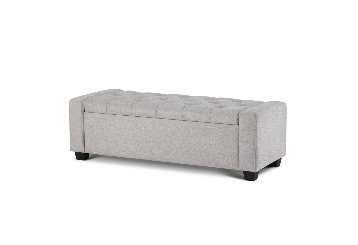 Howjoe Sitzbank mit Stauraum, Sitzhocker, Praktische Aufbewahrungsbox, 123x50x42cm (1-St), Polsterter Sitzmöbel für Wohnzimmer, Schlafzimmer & Flur von Howjoe