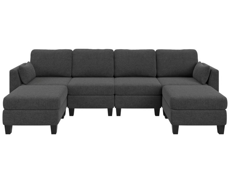 Howjoe Sofa Umwandelbares U-förmiges Sofa mit Hochdicht-Memory-Schaum, Modulares 6-Sitzer Ecksofa für das Wohnzimmer Howjoe Sofa Umwandelbares U-förmiges Sofa mit Hochdicht-Memory-Schaum, Modulares 6-Sitzer Ecksofa für das Wohnzimmer von Howjoe