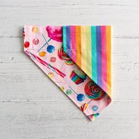 Süßigkeiten Und Bonbons/Mehrfarbige Streifen Baumwolle Wendbar Überhalsband Hundehalstuch Neue Welpe Geschenk Hunde Accessoire Katzenhalstuch von HowlGear