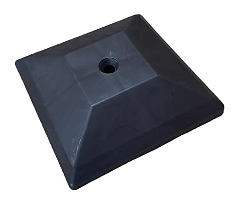 Zaunpfostenkappen aus Kunststoff, schwarz, 20 Stück, schützt Zaunpfosten vor Fäulnis, 10 cm x 10 cm (20 schwarze Kappen) von HowseHold