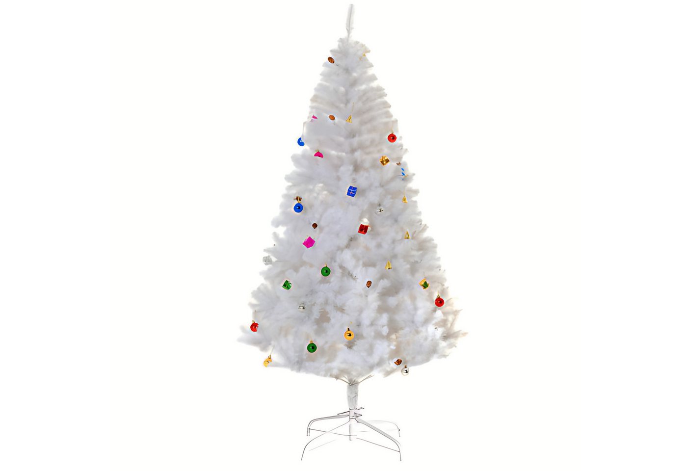 HoyoLee Handels GmbH Künstlicher Weihnachtsbaum künstlicher Christbaum 180 cm mit Ständer und Deko in Weiß HoyoLee Handels GmbH Künstlicher Weihnachtsbaum künstlicher Christbaum 180 cm mit Ständer und Deko in Weiß von HoyoLee Handels GmbH
