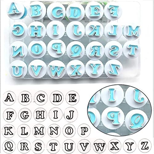 26-teiliges Ausstechformen-Set für Kekse, Alphabet, Buchstaben, Fondant, Kuchen, Kekse, Buchstabenform, DIY von Hoypeyfiy