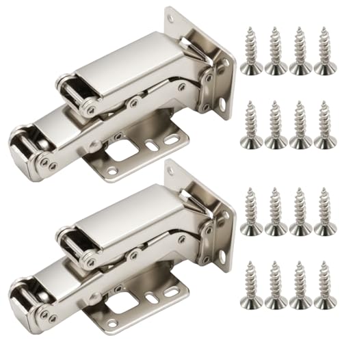 Hoypeyfiy 2 Stück 175 Grad Scharniere, Schranktüren erdeckte hydraulisch gedämpfte verstellbare Montagescharniere mit Schrauben, für Schränke Hoypeyfiy 2 Stück 175 Grad Scharniere, Schranktüren erdeckte hydraulisch gedämpfte verstellbare Montagescharniere mit Schrauben, für Schränke von Hoypeyfiy