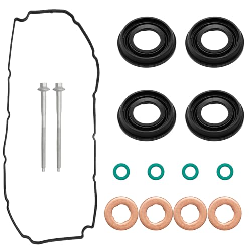 Hoypeyfiy 6C1Q-6K780-AB Kraftstoffeinspritz Injektor Dichtungssatz Unterlegscheiben O-Ring Set, Ersatz für Citroen Relay 2.2 HDI 100 2006-2013, Ersetzt 1495919 1378432 von Hoypeyfiy
