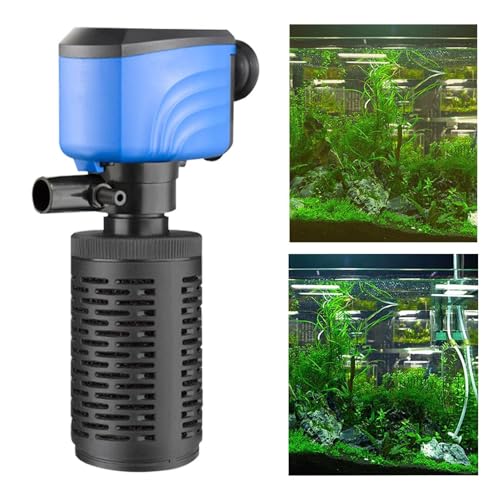 Hozaenwa Aquarium Pumpe und Filtersystem | Effizienter Pumpenfilter Für Aquarien,Leises Hochleistungs Innenfilter System Verbessert Wasserklarheit von Hozaenwa