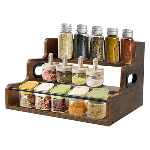 Hozaenwa Barregal Für Flaschen - Schreibtisch Alkohol Organizer | 3-Etagen Holz Weinflaschen Organizer für Enthusiasten Sammler Hausbesitzer Küchennutzer Hozaenwa Barregal Für Flaschen - Schreibtisch Alkohol Organizer | 3-Etagen Holz Weinflaschen Organizer für Enthusiasten Sammler Hausbesitzer Küchennutzer von Hozaenwa