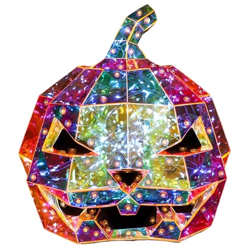 Hozaenwa Beleuchteter Kürbis,Prismatische Leuchtkürbisse | Plug-and-Play Laterne Leuchtdekoration Für Poolnächte Dekoration von Hozaenwa