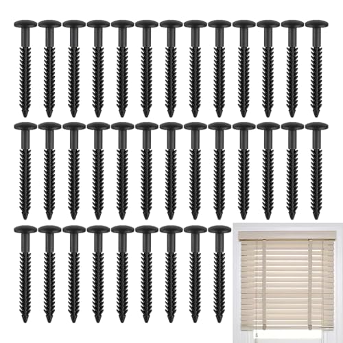 Hozaenwa Fensterläden Schrauben Mit Abdeckkappen - Schwarze 8 cm Fensterverschlüsse - Beschlagteile Für Puffer Endleiste Arbeit Tür Schrankkante Haushalt Gewerbe Bau von Hozaenwa