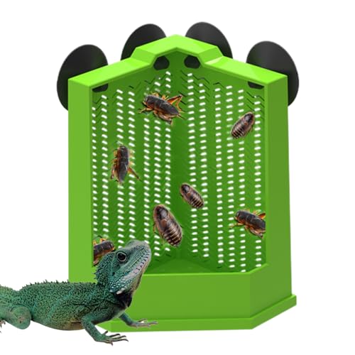 Hozaenwa Gecko Futternapf | Futter Napf Haftnapf Für Terrarium | Kletterfutterspender Für Echse Schlange Schildkröte Einsiedlerkrebs | Terrarien Haustier Besitzer Züchter von Hozaenwa