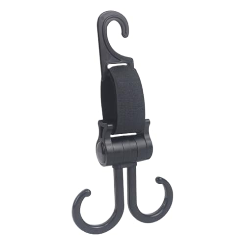 Hozaenwa Kinderwagen Clips Und Haken | Kinderwagen Aufhänger für Windeltaschen und Organizer Haken - Drehbare Aufhänger rutschfest Multifunktional Rückenorganizer Für Autositz Rollstuhl von Hozaenwa