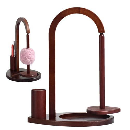 Hozaenwa Magnetischer Garnhalter - Magnetisches Garnständer Aus Holz - Multifunktional Häkelwolle Haken Halterung - Für Zuhause Frauen Strickliebhaber Oma Häkelprojekte von Hozaenwa