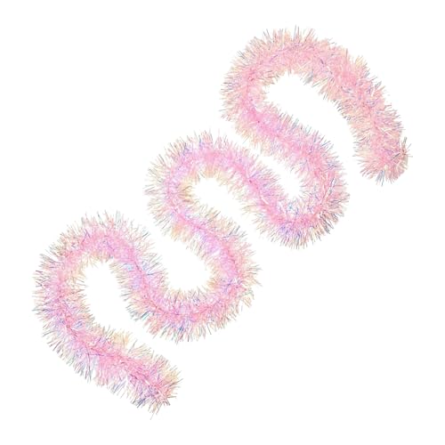 Hozaenwa Rosa Weihnachts-Lametta-Girlande - 2 Meter Weihnachts Lametta Glitzer Folie Festgirlande - Hintergrund Deko Für Feier Wanddeko Für Hochzeit Halloween Thanksgiving Feiertage Hozaenwa Rosa Weihnachts-Lametta-Girlande - 2 Meter Weihnachts Lametta Glitzer Folie Festgirlande - Hintergrund Deko Für Feier Wanddeko Für Hochzeit Halloween Thanksgiving Feiertage von Hozaenwa