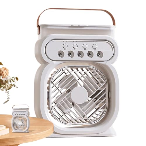 Hozaenwa Ventilator Mit Sprühnebel,Persönlicher Luftkühler Mit Wassersprühfunktion | 3 Windstufen 0.45 Liter Tank Griff Für Alle Altersgruppen Hozaenwa Ventilator Mit Sprühnebel,Persönlicher Luftkühler Mit Wassersprühfunktion | 3 Windstufen 0.45 Liter Tank Griff Für Alle Altersgruppen von Hozaenwa
