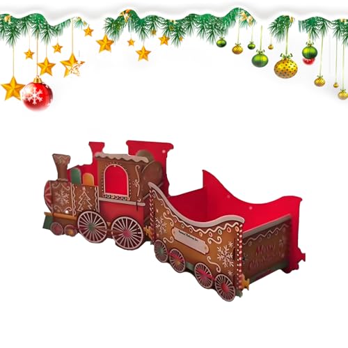Hozaenwa Weihnachtszüge,Süßigkeiten Behälter Weihnachtszüge Deko - Festliche Winter Festtage Deko für Tisch Nachttisch Eingangsbereich Kaminsims Schreibtisch - Schreibtisch von Hozaenwa