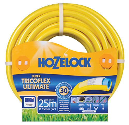 Hozelock 139071 Super Tricoflex Ultimate 15 mm x 25 m, Gelb, 50x40x30 cm von Hozelock