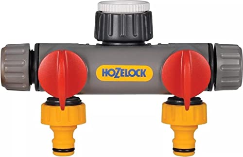Hozelock 2252 0000 2-Wege-Verteiler 12-15mm (1/2) Ø mit Regulierventil von Hozelock