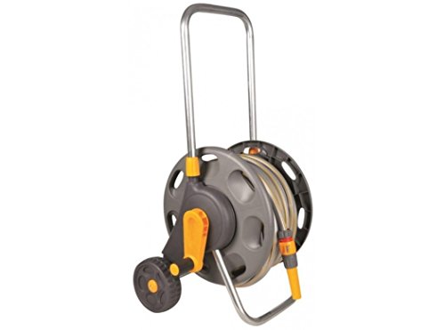 Hozelock 2487R9012 Schlauchwagen mit 30-m-Schlauch, grau, 39 x 30 x 40 cm von Hozelock