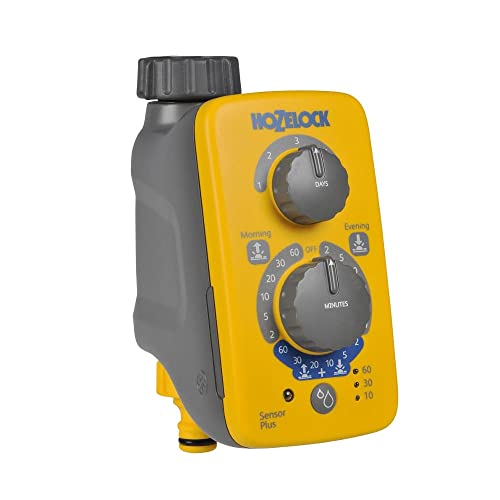 HOZELOCK - Sensor Controller Plus Bewässerungscomputer: Automatische Bewässerung mit Lichtsensor, Einstellbare Bewässerung bei Sonnenaufgang/Sonnenuntergang, Manuelle Bewässerungsfunktion [2214 0000] von Hozelock