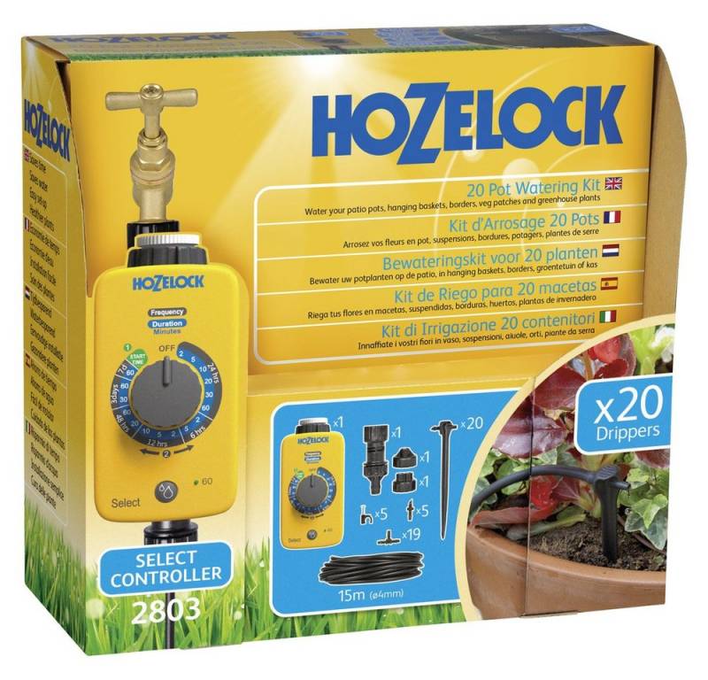 Hozelock Bewässerungsbrause Hozelock Tropfbewässerung-Set Steckkupplung Schlauchlänge: 15 m 2803 von Hozelock