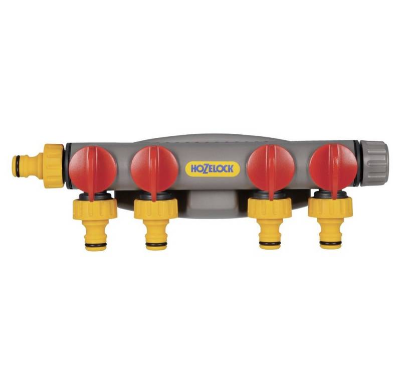 Hozelock Fontänenaufsatz Hozelock 2150R0000 4-Wege-Verteiler 12 - 15 mm (1/2) Ø mit Regulier von Hozelock