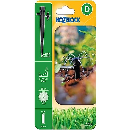 Hozelock Ltd 2788 Mini-Sprinkler am Ende der Schnur, verstellbar, 4 mm, 12 Stück von Hozelock