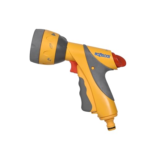 HOZELOCK - Mehrstrahl-Bewässerungspistole Plus: Ideal für den täglichen und intensiven Gebrauch, multifunktional, ergonomisch, komfortabel, verriegelbar und Durchflussregelung, 6 Strahlen [2684P0000] von Hozelock