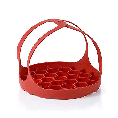Hozora Dampfgarer Kochgeschirr mit Griffen, Schnellkochtopf Sling, Silikon Bratrost Backgeschirr Sling Untersetzer Backofen Backgestell Zum Kochen von Dampf von Hozora