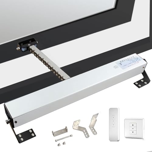 Elektrischer FensteröFfner-Antrieb (Doppelkette/GeräUscharm), 400N SchließKraft - Diebstahlsicher, Hub 300-1000Mm, Fernbedienung + Schalter, FüR Dachfenster, GewäChshäUser,400mm von HpJfdsU