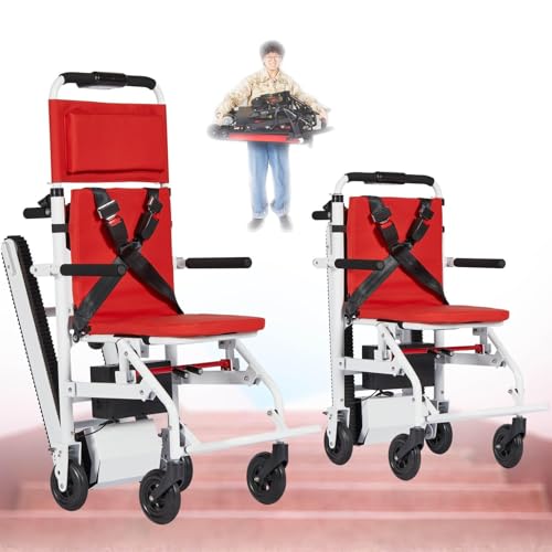 Elektrischer Treppensteiger + Lcd-Display Mit Steuerung, Leichter Treppenrollstuhl (Nettogewicht 20 Kg), Elektrisches Treppensteigen, FüR äLtere Menschen Mit Behinderungen von HpJfdsU
