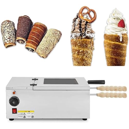 Kommerzieller Kaminkuchenofen + 2 Backwalzen, 1500 W Elektrische Toastermaschine - Temperaturbereich (50 °C ~ 300 °C), FüR Die KüChe Im Restaurant von HpJfdsU