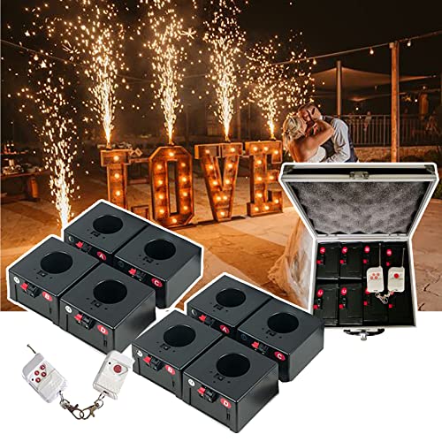 HpLNDas Mini Cold Fountain Firework Machine, Firework Shooting System, Cold Pyrotechnic Receiver for Weddings with Wireless Remote Control, 8 Pcs Receivers, with Suitcase HpLNDas Mini Cold Fountain Firework Machine, Firework Shooting System, Cold Pyrotechnic Receiver for Weddings with Wireless Remote Control, 8 Pcs Receivers, with Suitcase von HpLNDas