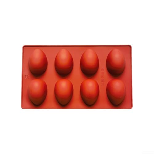 1 * Dessertform 8 Hohlräume Silikonform Antihaftbeschichtete Schokoladenform (red) von HpLive