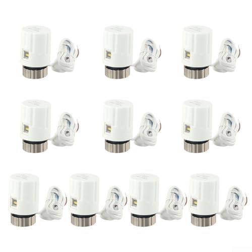 10 Stück Thermoantrieb für Fußbodenheizung M30 x 1.5mm Heizkreisverteiler Stellantrieb Stromlos Offen 230V von HpLive