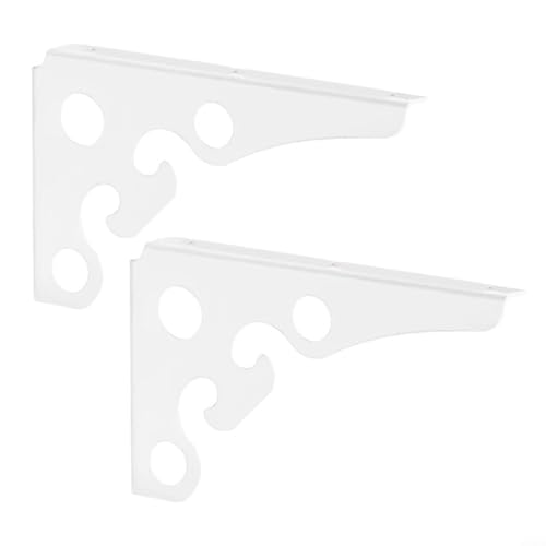 2 Stück Wandhalterung Regalhalterungen, 90 Grad Edelstahl Dreieck Regalstützen, schwebende Regale Stativ Dreieck Regalhalterungen (25,4 cm weiß) von HpLive