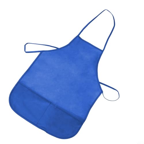 Bibs Aprons Chicken Baking Girl 36 * 48cm Children Fabric Pockets Kitchen Arts (Blue) von HpLive