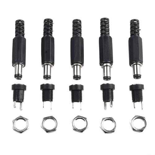 DC 12V Adapter DC Power Connector 12V Power Adapter Black And Silver Power Outlet Press-Fit DC Bus Male & Female von HpLive