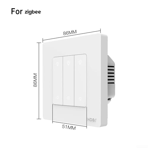 Dimmschalter X1 APP-gesteuerter Dimmer Home Dimmbarer Schalter (white 3 Gang) von HpLive