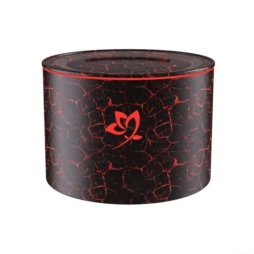 HpLi 160ml Flammen Aroma Diffusor mit LED Beleuchtung, Aromatherapie Luftbefeuchter mit USB für Schlafzimmer Büro(Crack Schwarz) von HpLive