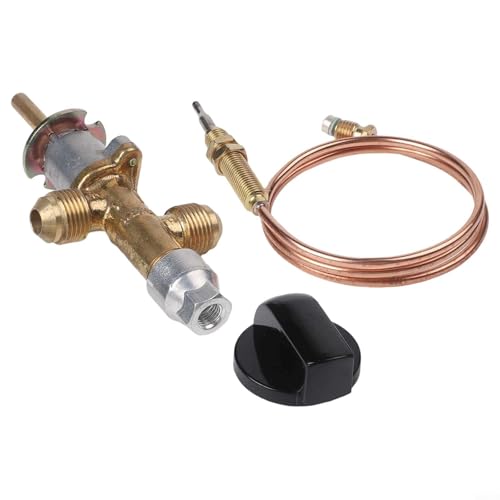 HpLive 1 Satz Niederdruck Propangas Sicherheitsregelventil Set aus Messing mit Thermoelement 60 cm für Kamine, Heizgeräte und Feuerstellen von HpLive