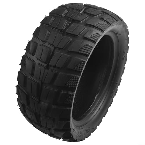 HpLive 10 Zoll Elektroroller Schlauchloser Reifen, 90/55-6 Verdickter Gummi Geländereifen für Offroad-Einsatz Ersatzreifen, Schwarz von HpLive