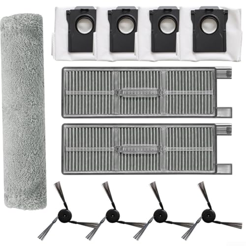 HpLive 11/23pcs Staubsauger Ersatzteile Set für Mova Z5 Z5 Pro Z50 Ultra Z50 Roboterstaubsauger, mit Seitenbürsten Filter Wischmopp Staubbeutel Zubehör Kit(A-11pcs) von HpLive