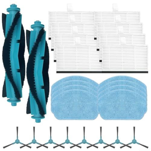 HpLive 14/26 Stück Staubsauger Zubehörsets für Conga 7690 Immortal Max Staubsauger Ersatzteile, Hauptbürste Seitenbürste Filter Wischmopp Set(B-26pcs) von HpLive