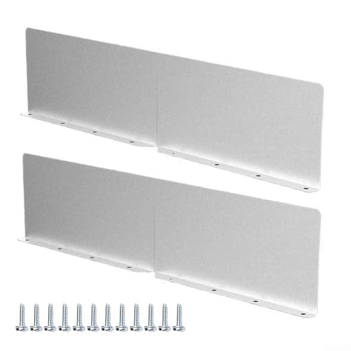 HpLive 2/4/6 Stück Regenrinnen Schutz Ablenkplatte Set Dachrinnen Spritzschutz, Aluminium Silber Regenwasser Umleitung (2pcs) von HpLive