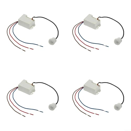 HpLive 2/4 Stück 360° Mini PIR Decken Bewegungsmelder Lichtschalter Einstellbare Empfindlichkeit Tag Nacht Zeitverzögerung Energiesparend(4pcs) von HpLive