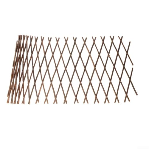HpLive 2 Stück 40x20cm Ausziehbarer Holzzaun Gartenzaun Dekorativer Rankgitter Pflanzengitter für Garten Terrasse Balkon von HpLive