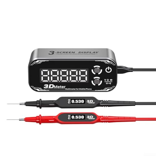 HpLive 3D-Meter-Digitalmultimeter mit Dreifach-Bildschirmanzeige zum Prüfen elektronischer Komponenten, Spannungs- und Kapazitätsmessung von HpLive