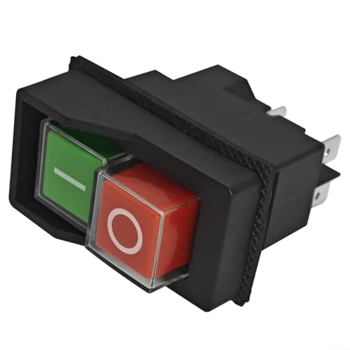 HpLive 4Pin Wasserdichter Druckknopf Elektromagnetischer Schalter，KJD17 Elektromagnetischer Schalter， 120V/220V 16A für Gartengeräte von HpLive