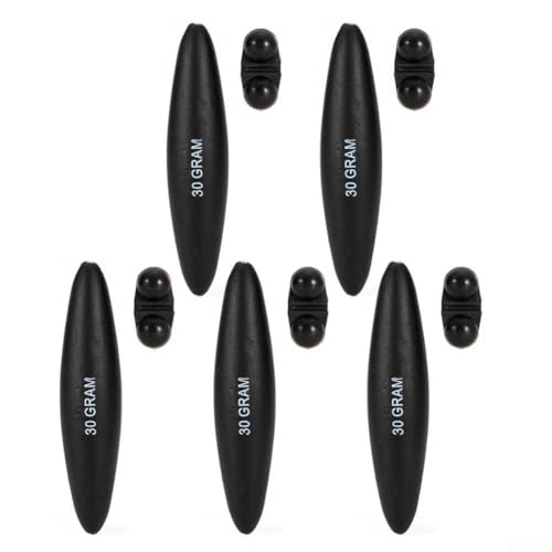 HpLive 5 Stück EVA Angelschwimmer Karpfenpose Angelzubehör 20/30G Wasserdicht Angeln Posen Set für Süßwasser(30g B) von HpLive