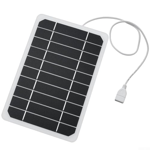 HpLive 5V 10W Solarmodul mit USB-Ausgang, Tragbares Monokristalline Solarmodule für Außenbereich, Solar Telefonladegerät, 205 x 140 mm von HpLive