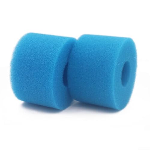 HpLive 6 Stück S1 Schwimmbad Filterkartusche Wiederverwendbarer Filterschaum Waschbarer Schaumstoff für Pool Filter, 108x40x73mm Blau (Blau) von HpLive
